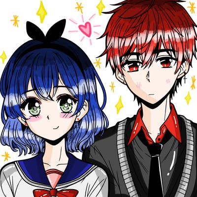 manga girl and boy
