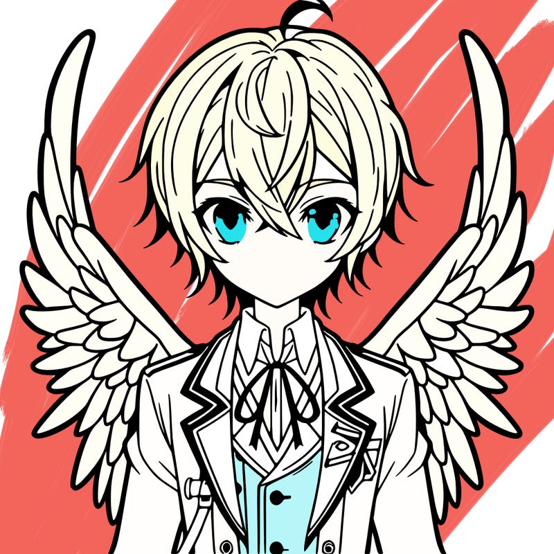 anime boy with wings