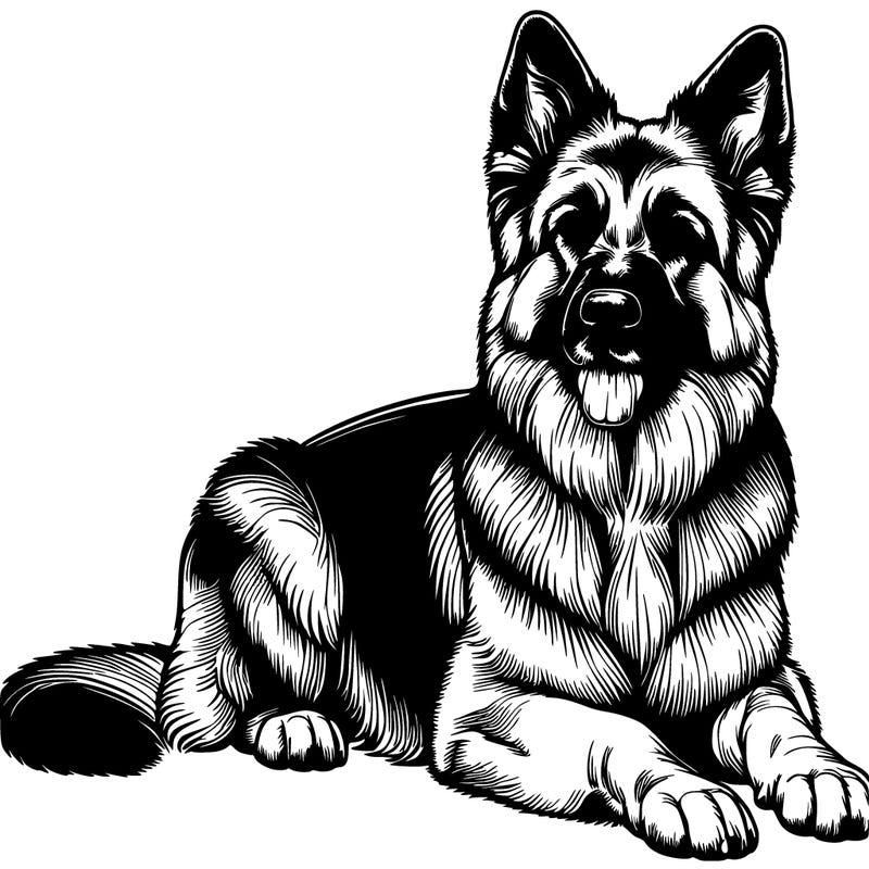 realistic german shepard dog