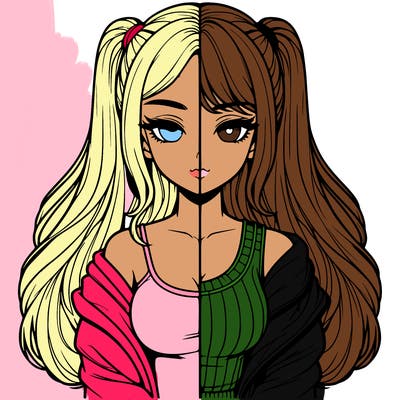 realistic girl split