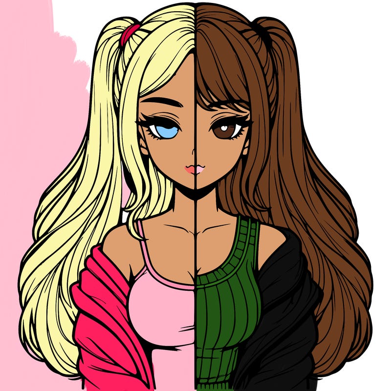 realistic girl split