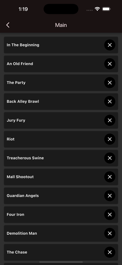 Screenshot of the mission list and walkthrough menu for GTA Vice City