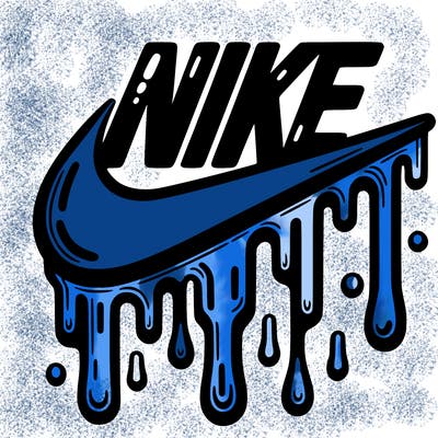 dripping nike logo