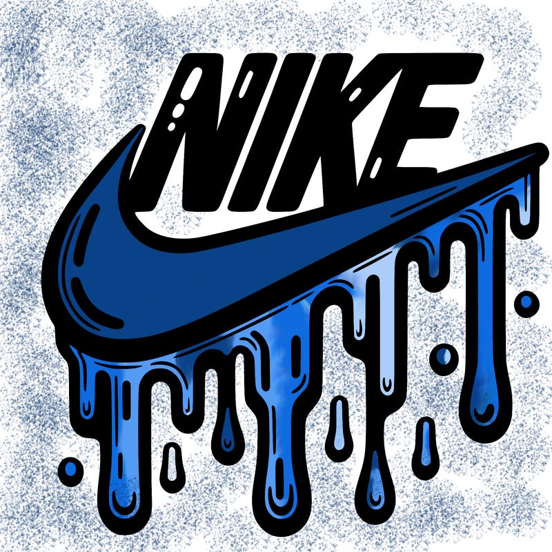 dripping nike logo