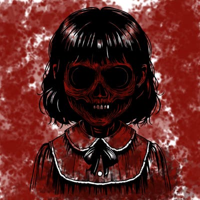 realistic creepy girl