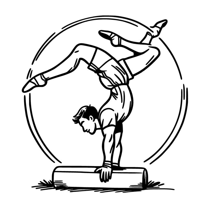 gymnast doing a round off