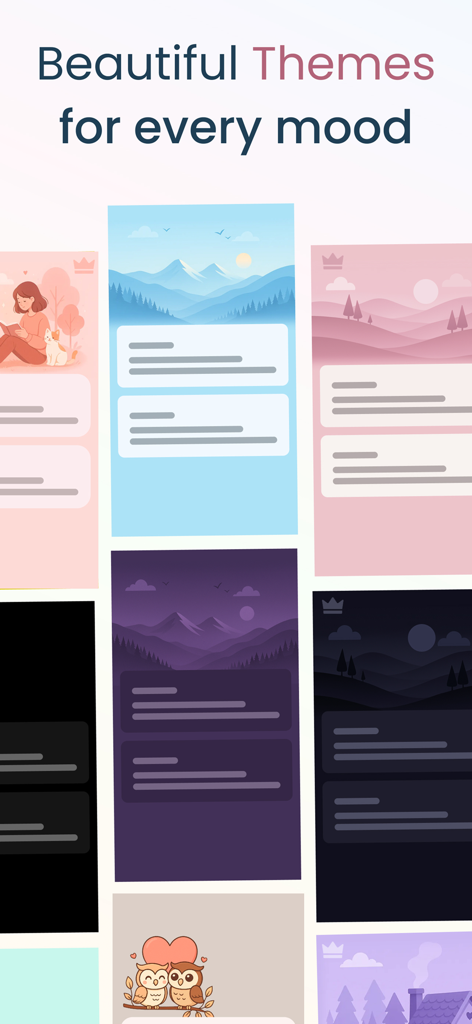 Secret Diary - Private Journal - Una variedad de temas de diario digital coloridos y estéticos para la aplicación Diario Secreto