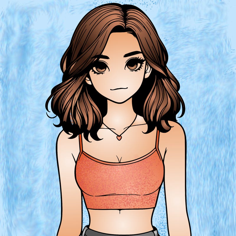 realistic girl with crop top