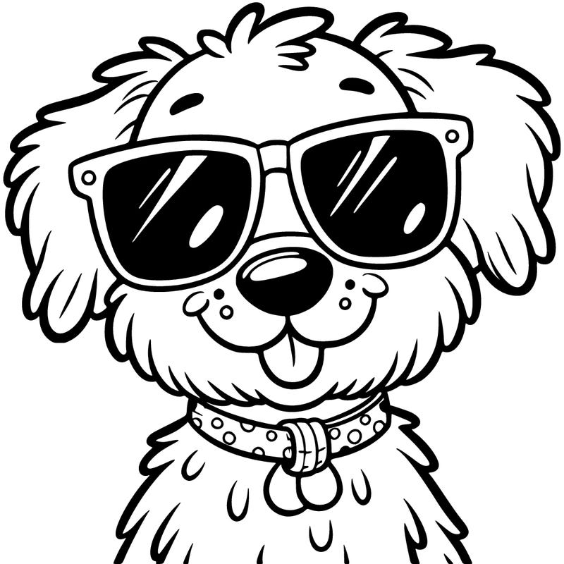 dog with sunglasses
