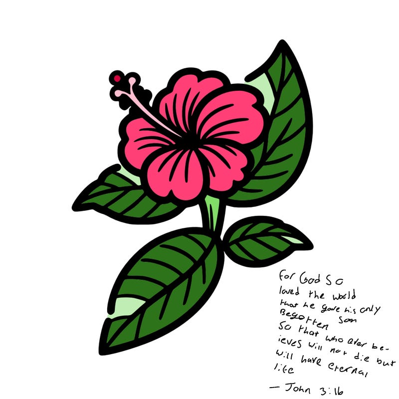 simple hibiscus flower