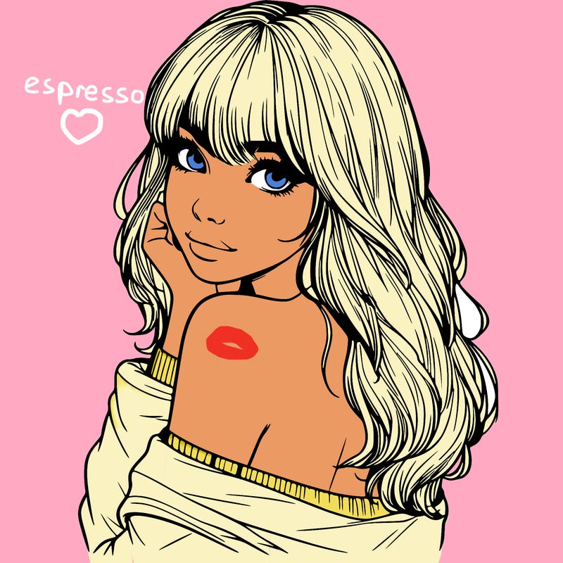 realistic girl with bangs looking over her shoulder