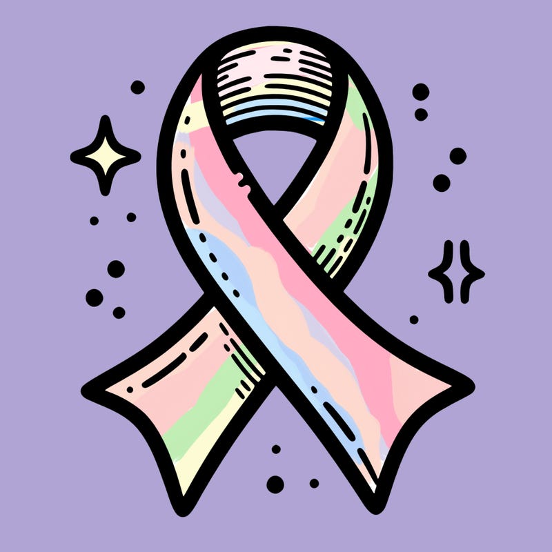 ribbon symbol of national breast cancer awareness month