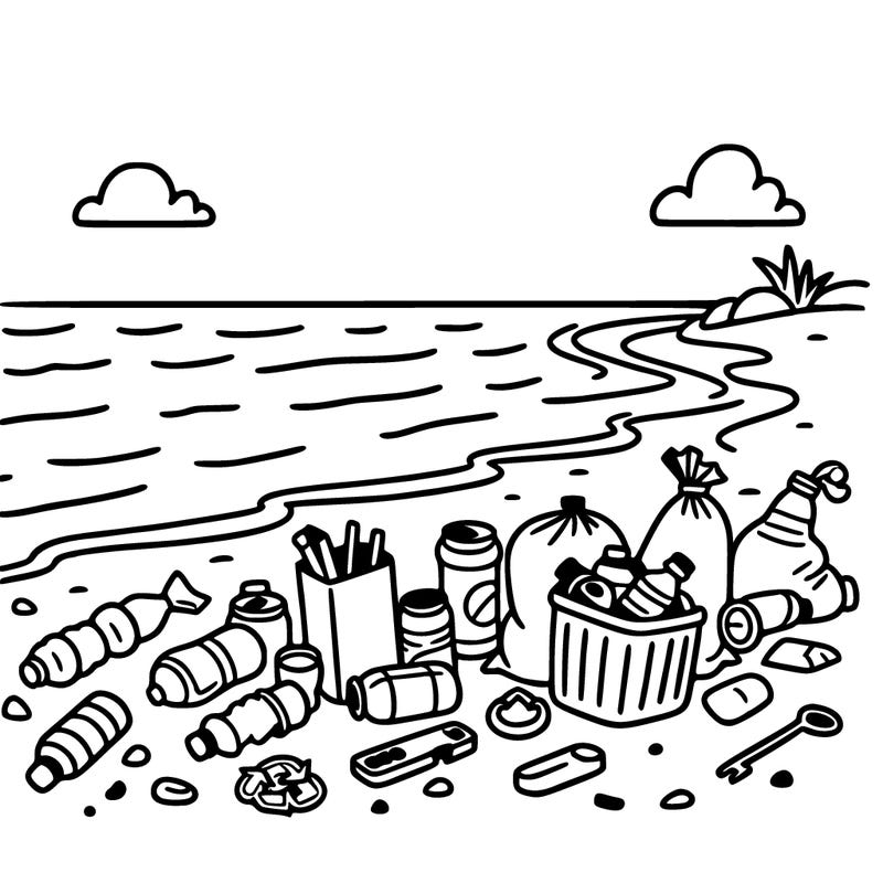 garbage on the beach