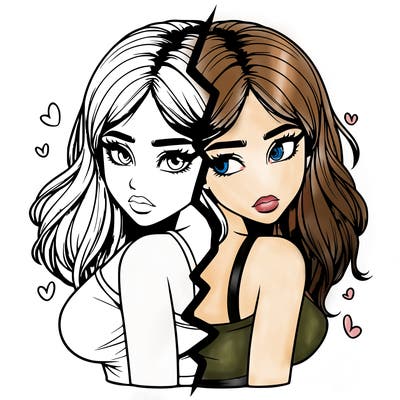 realistic girl split