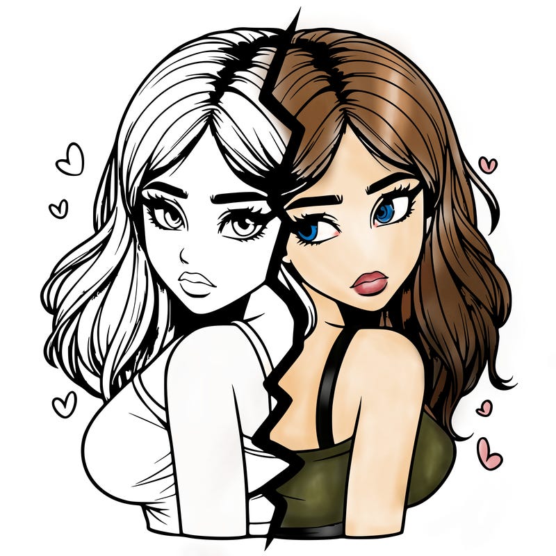 realistic girl split