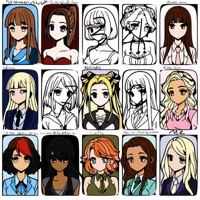 girls that look diffrent anime