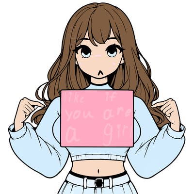 girl holding a blank sign in a long sleeve crop top