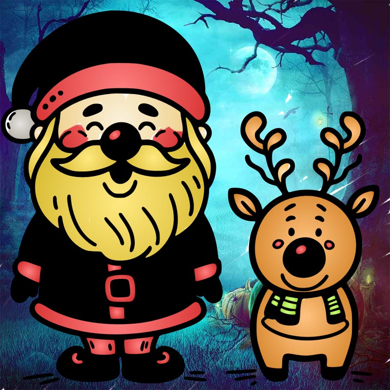 santa claus,rudolph the reindeer