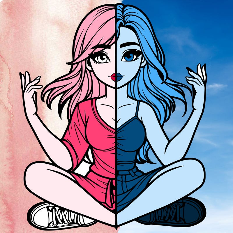 realistic girl split