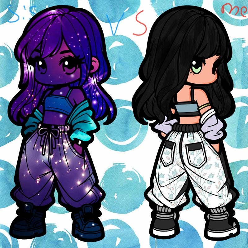 girl in crop top and baggy pants