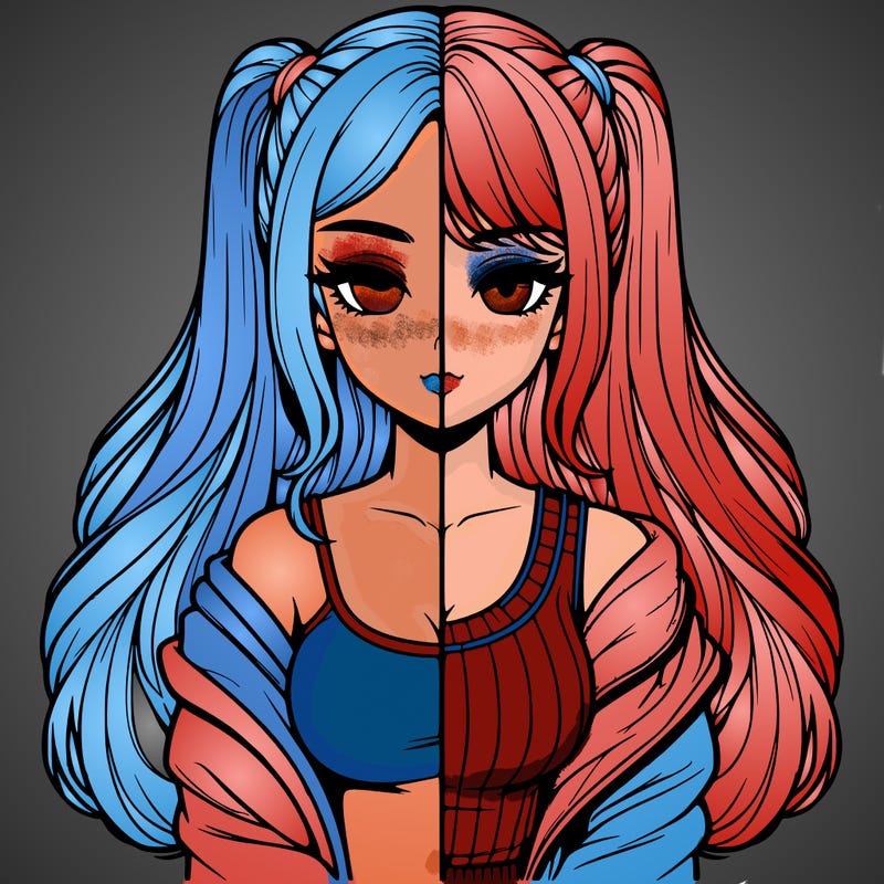 realistic girl split