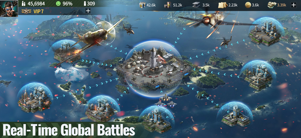 War Games - Commander - Real-time global battles with modern military bases and aircraft in War Games Commander