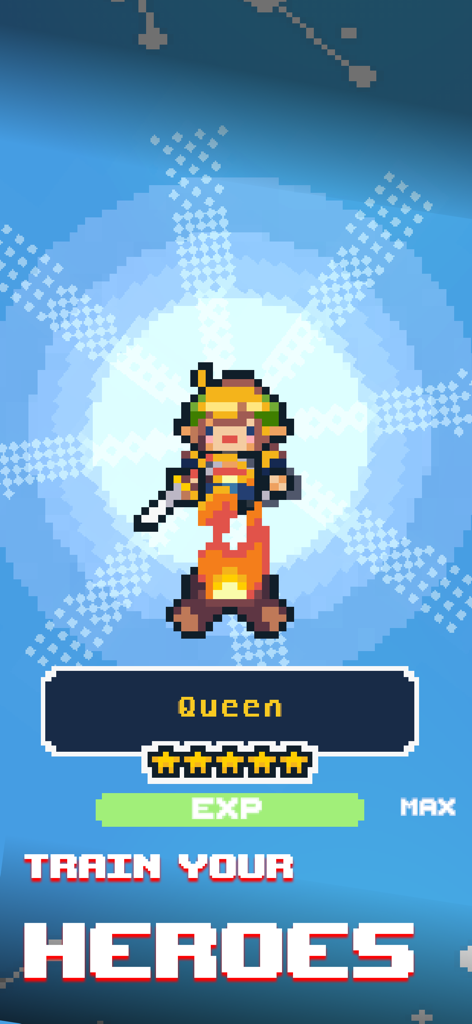 Guidus - A five star pixel art character named Queen at max experience level in Guidus