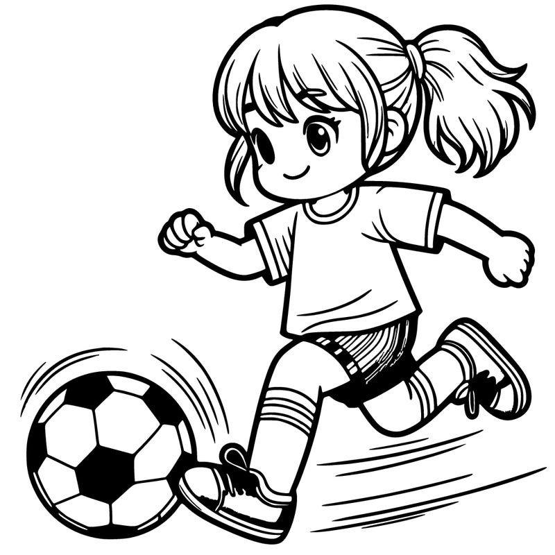 a girl playing soccer