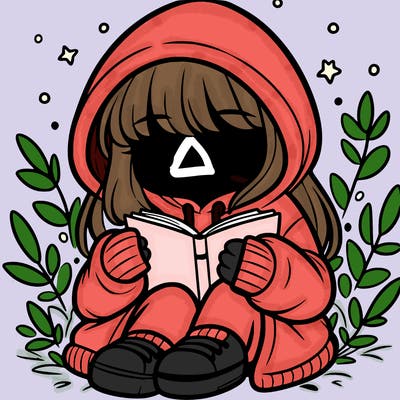 girl in oversized hoodie reading a book