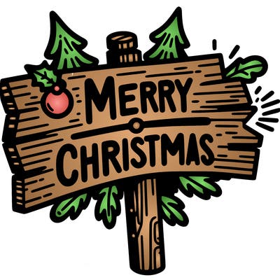 sign that says merry christmas