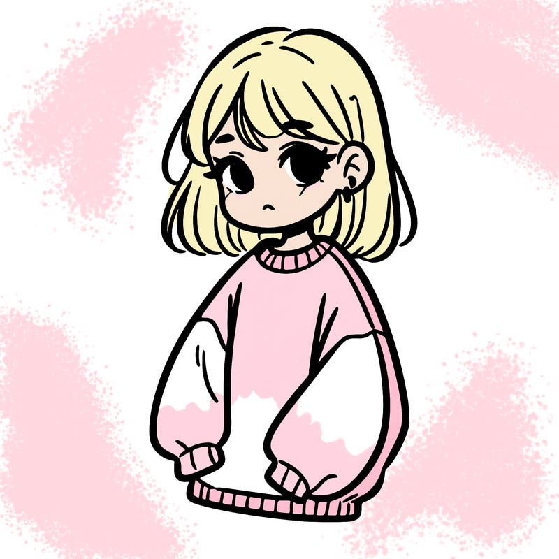 girl wearing baggy sweatshirt