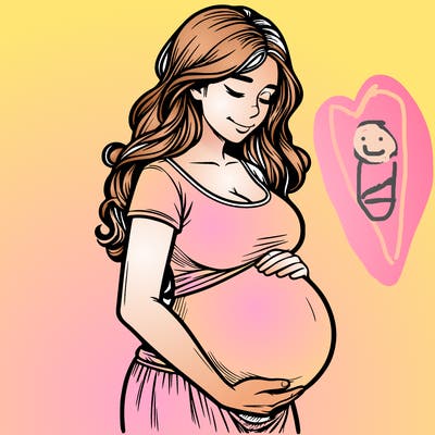 woman heavily pregnant realistic