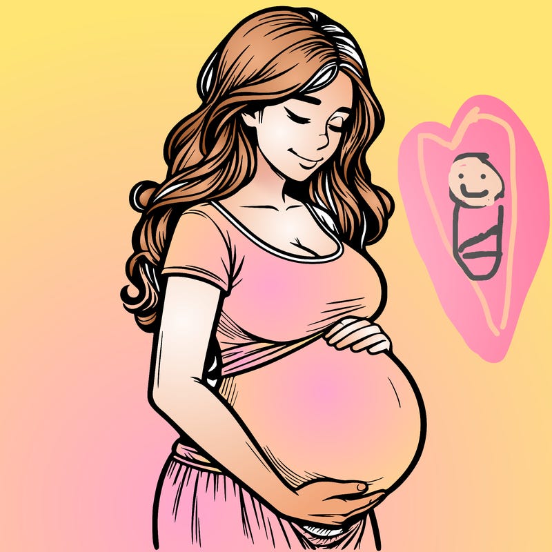 woman heavily pregnant realistic