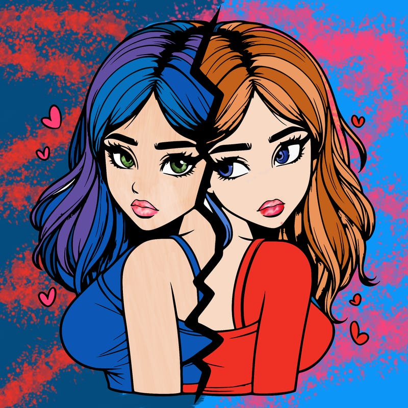 realistic girl split