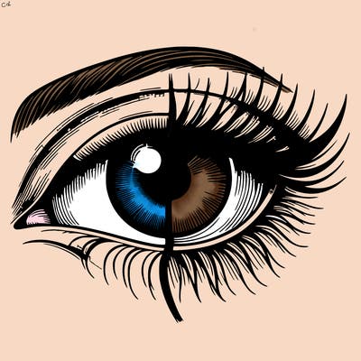 realistic eye split