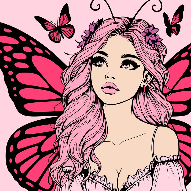butterfly fairy realistic girl