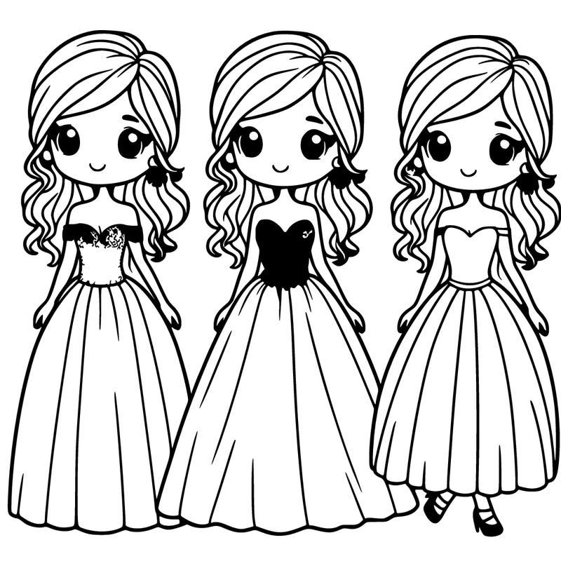 girl with evening dress