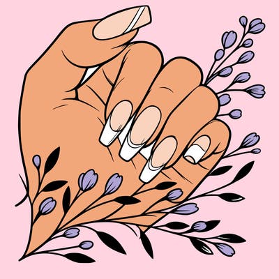 nails with french tip