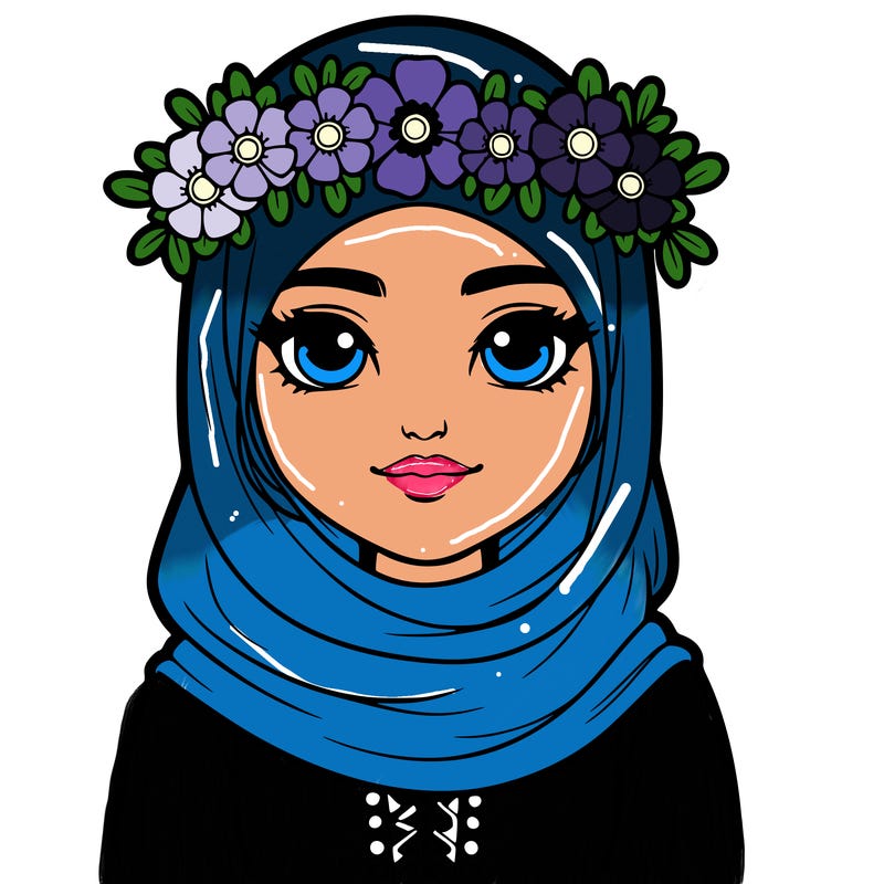 realistic girl with flower crown