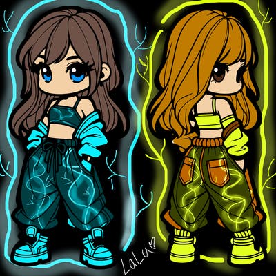 girl in crop top and baggy pants