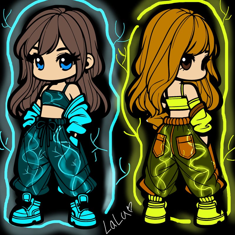 girl in crop top and baggy pants