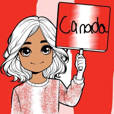 realistic girl holding up a sign