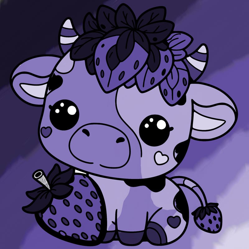 cute strawberry cow