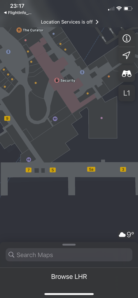 Cairns Airport - Interactive terminal map showing gates security and airport amenities in the Cairns Airport mobile application