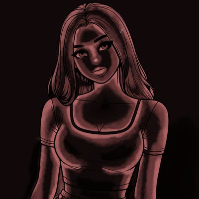 realistic girl with crop top