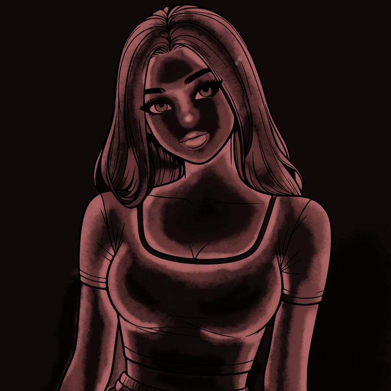 realistic girl with crop top