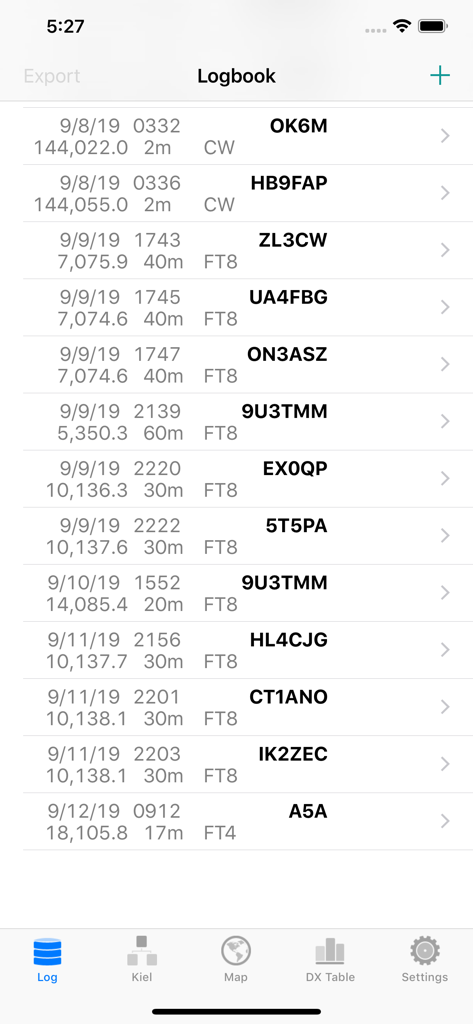 RUMlogNG2Go - Amateur radio logbook entries in the RUMlogNG2Go app