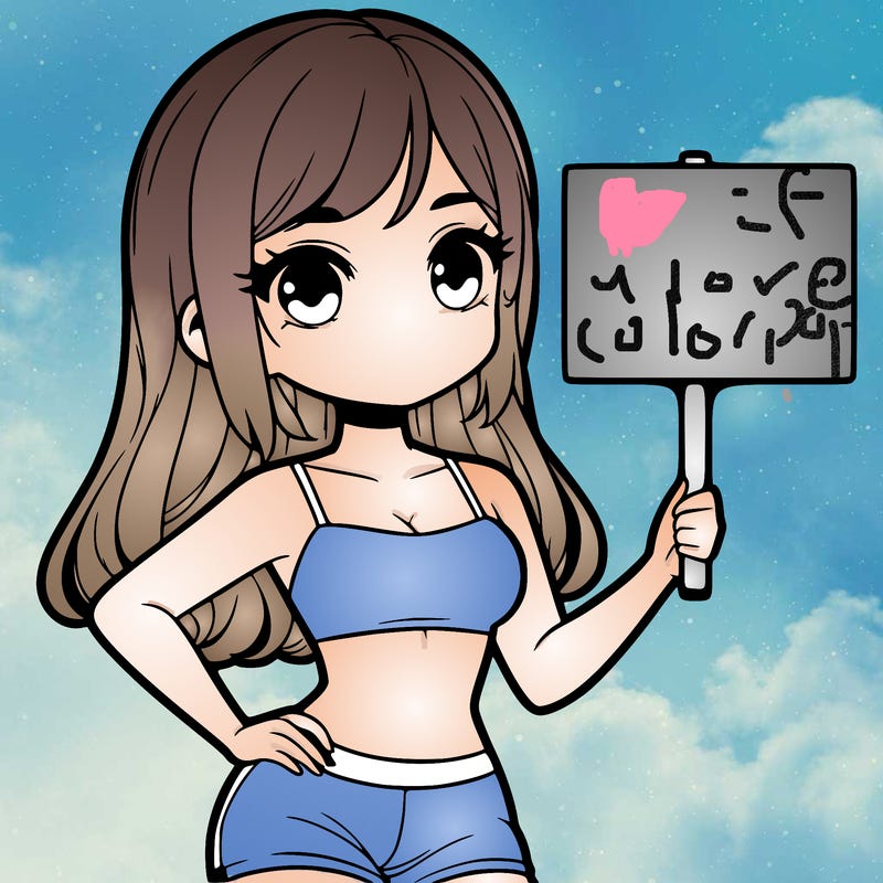 girl in a cute crop top holding a blank sign