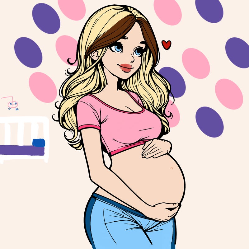 realistic pregnant girl
