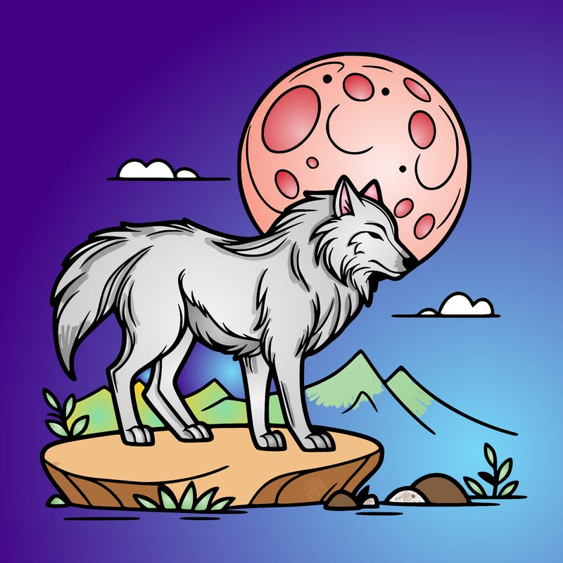 wolf moonlight